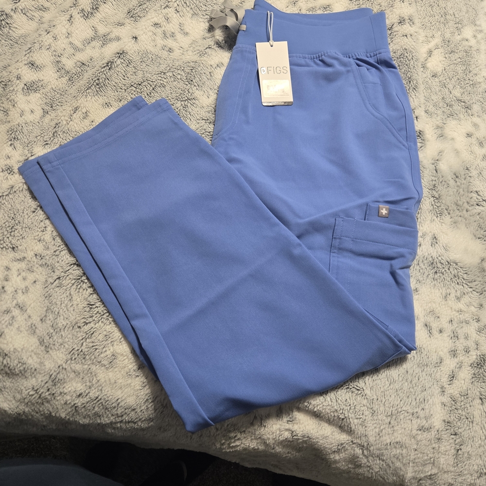 Figs Cargo Pants in Sky Blue